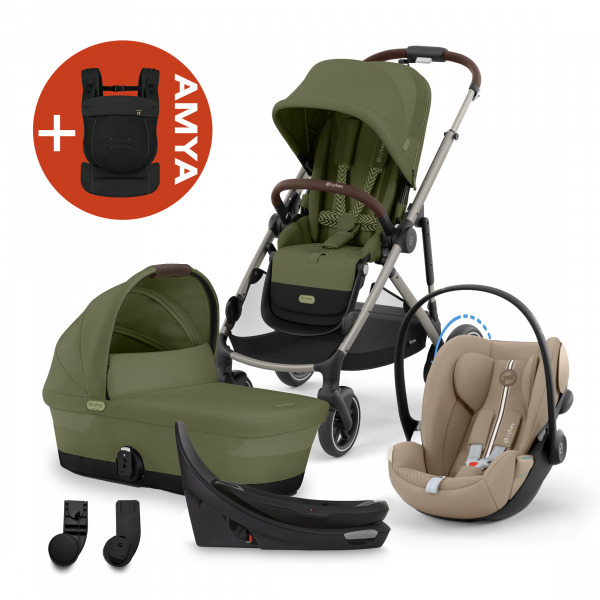 CYBEX Gold eGazelle 4in1 +AMYA - Moss Green/Almond Beige